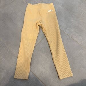 Zara Kids Beige Ribbed Leggings